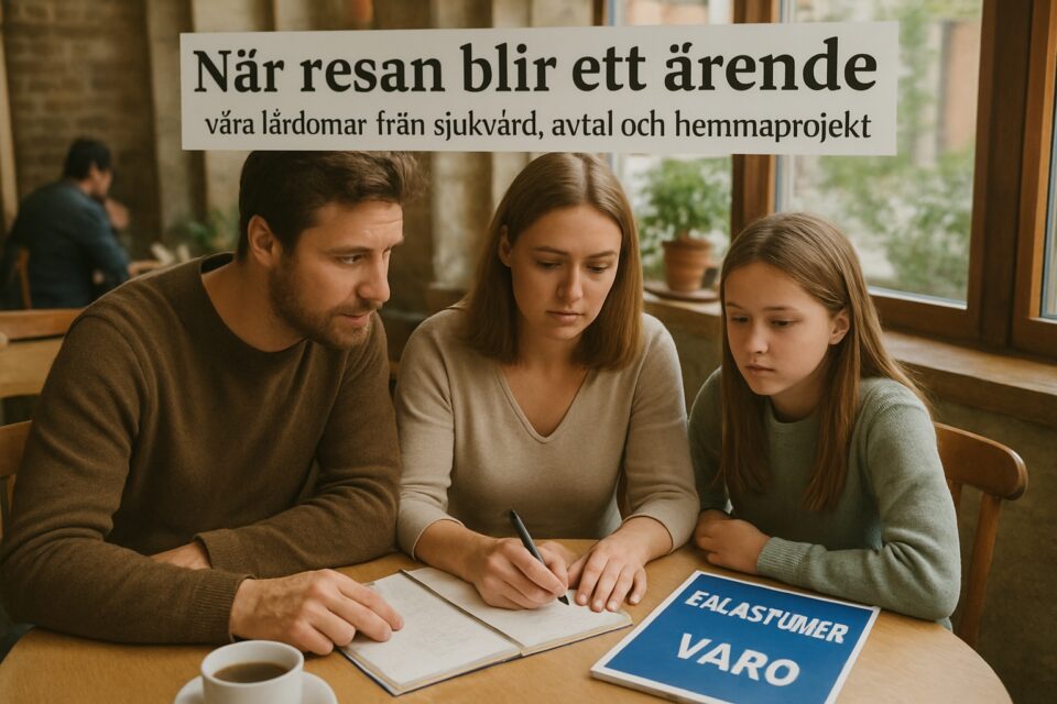 När resan blir ett ärende: våra lärdomar från sjukvård, avtal och hemmaprojekt